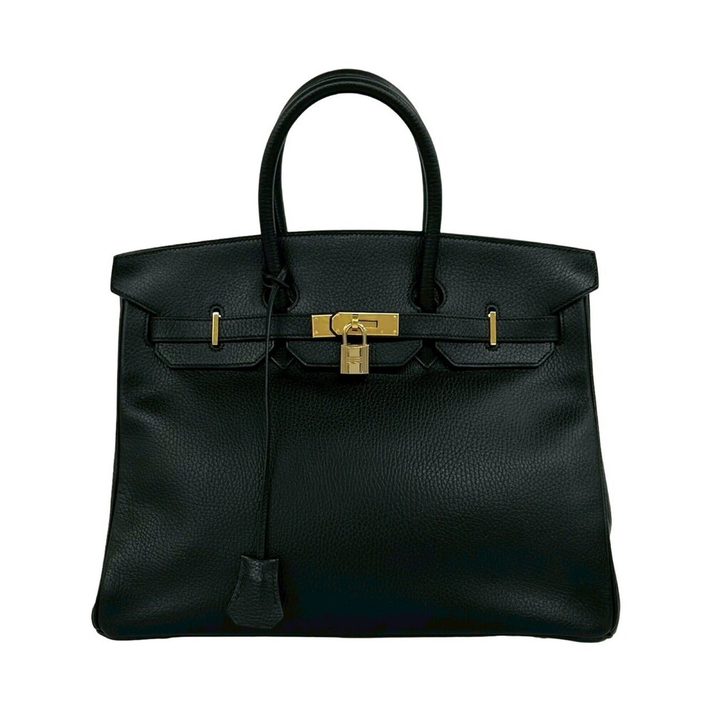HERMES Birkin 35 Ardennes Handbag Mini Tote Bag Black 25278